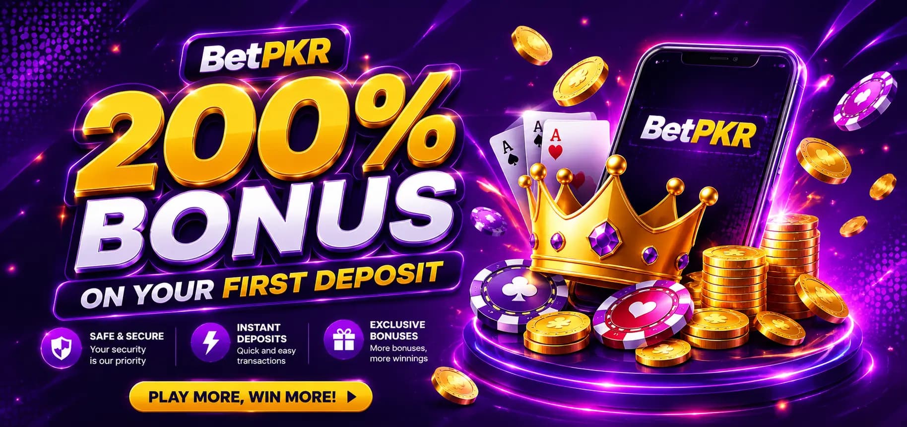 Bet PKR deposit and withdrawal preview