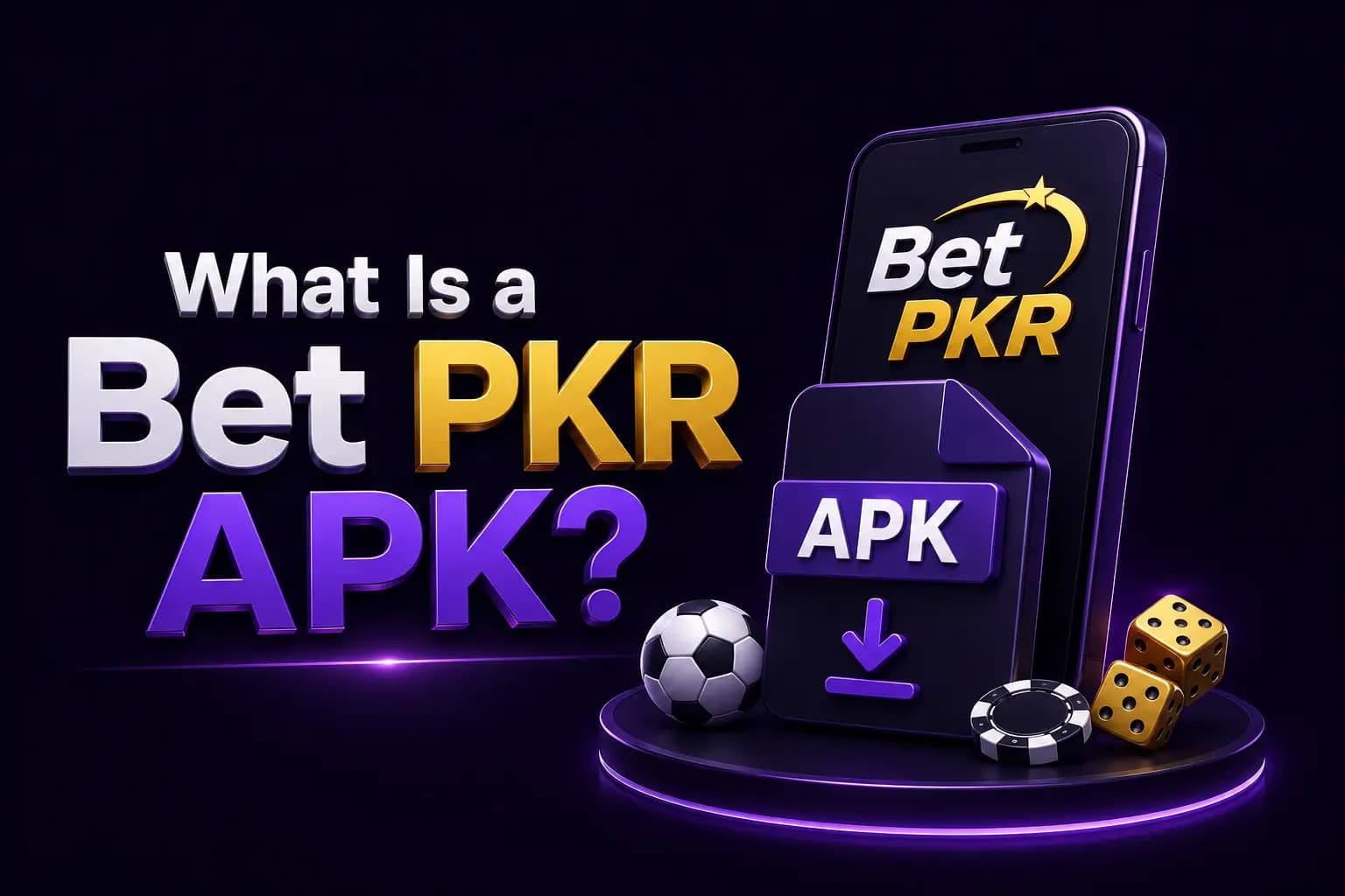 Bet PKR branded graphic showing the Android APK file used to install Bet PKR Bet PKR branded graphic showing the Android APK file used to install Bet PKR