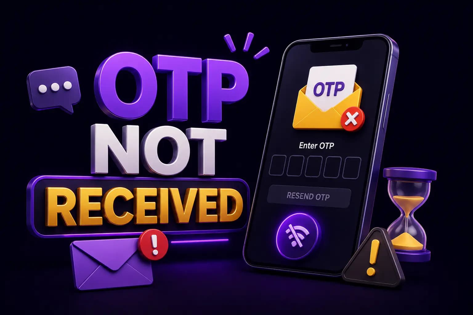 Bet PKR branded graphic showing a smartphone with an OTP verification screen that has not received a code Bet PKR branded graphic showing a smartphone with an OTP verification screen that has not received a code