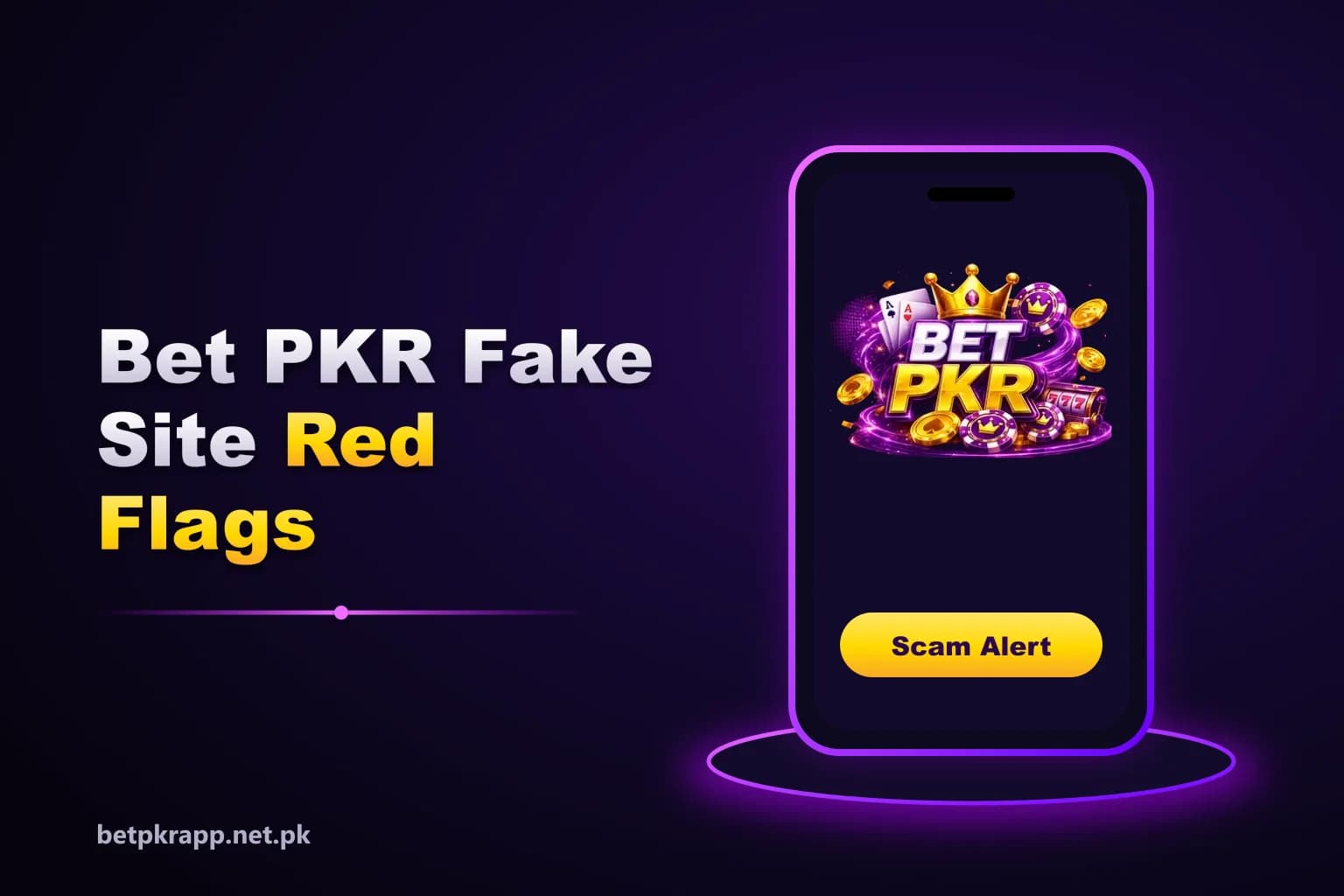 Betpkr fake site and fake agent red flags infographic with warning icons Betpkr fake site and fake agent red flags infographic with warning icons