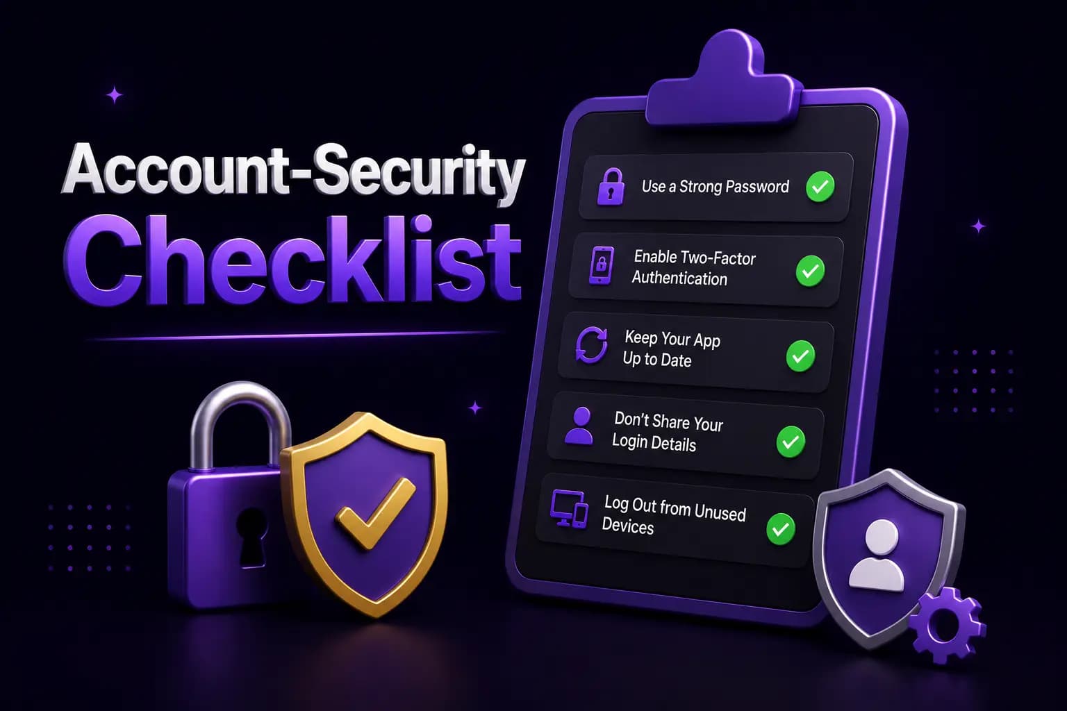 Bet PKR branded graphic showing a smartphone with an account security checklist Bet PKR branded graphic showing a smartphone with an account security checklist
