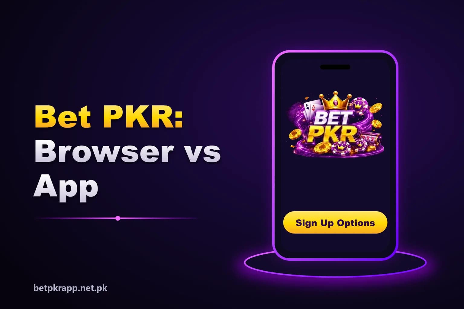 Illustration comparing Betpkr registration in a mobile browser with registration inside the Android app Illustration comparing Betpkr registration in a mobile browser with registration inside the Android app